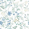 Meadow Mix Blue Peel & Stick Wallpaper, by York Wall, 18' length x 1'8.5" width x 0.02" depth thumbnail