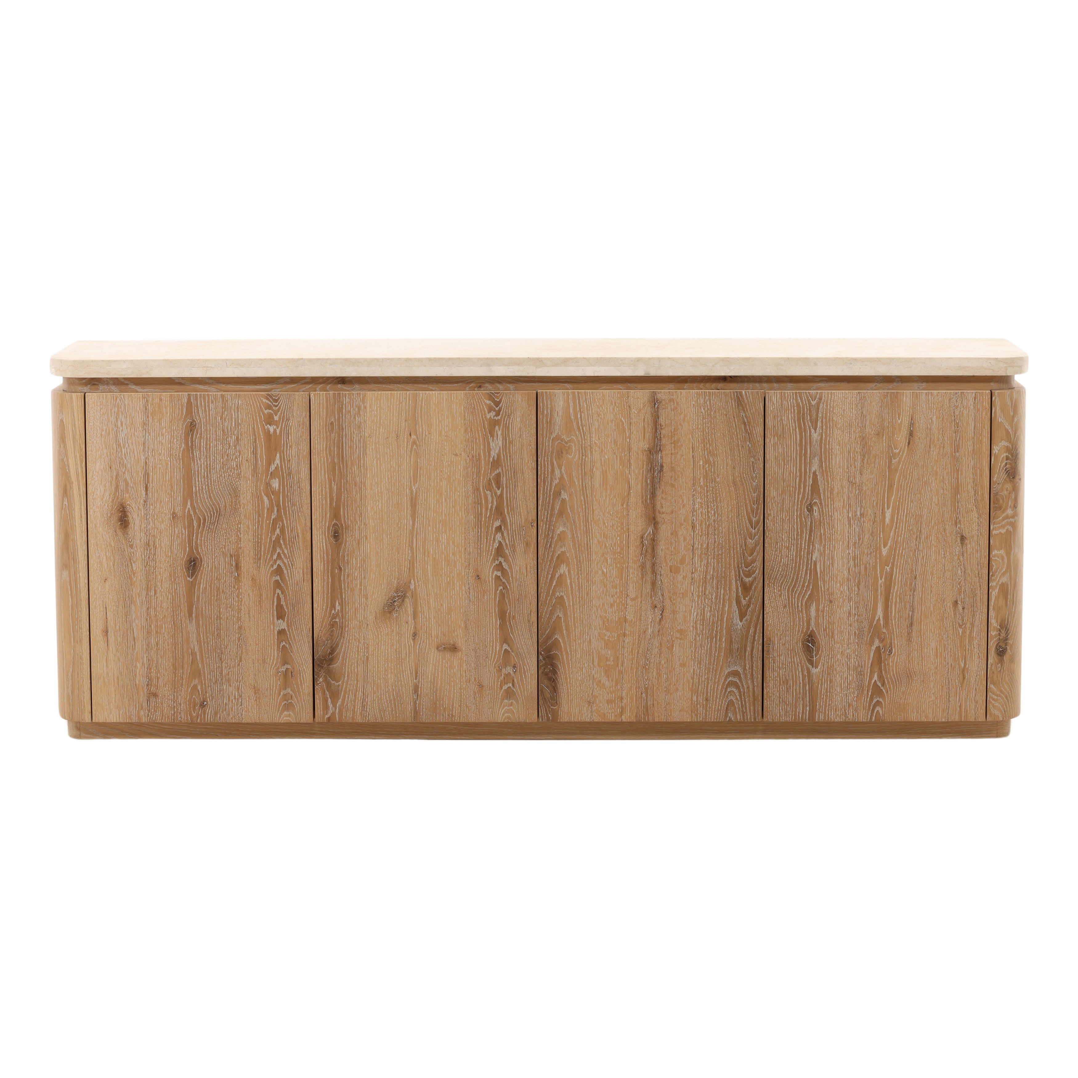 Canyon Sideboard Natural, Sideboards & Buffet by Dovetail, 79.5" width x 31.5" height x 18" depth View 2