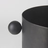 Juno 8.5H Large Black Iron Vase, by Mercana, 11" length x 8" width x 8.5" height thumbnail 9