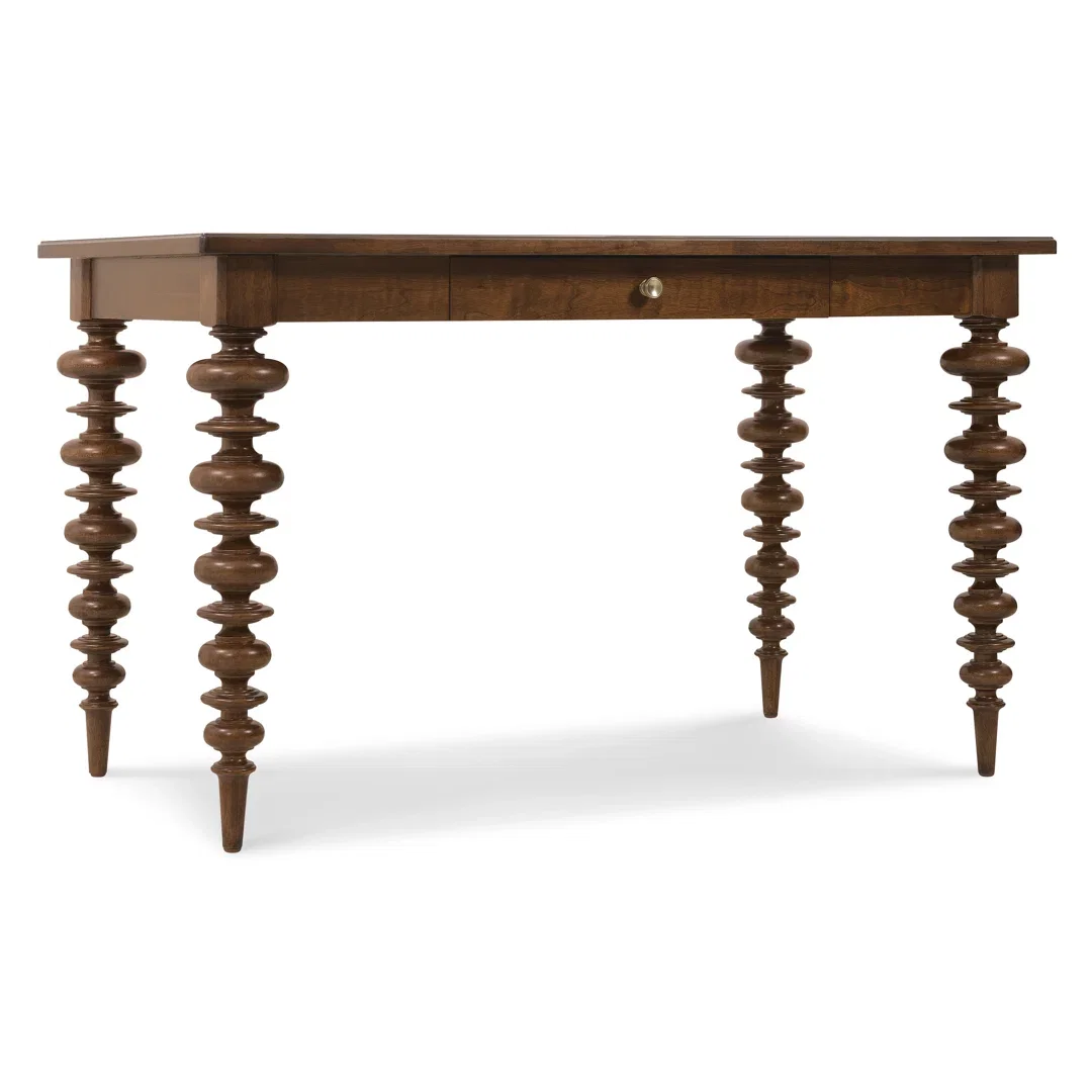 Archives Walnut Wood Dining Table, by Hooker Furniture, 60" width x 36" height x 34" depth View 2