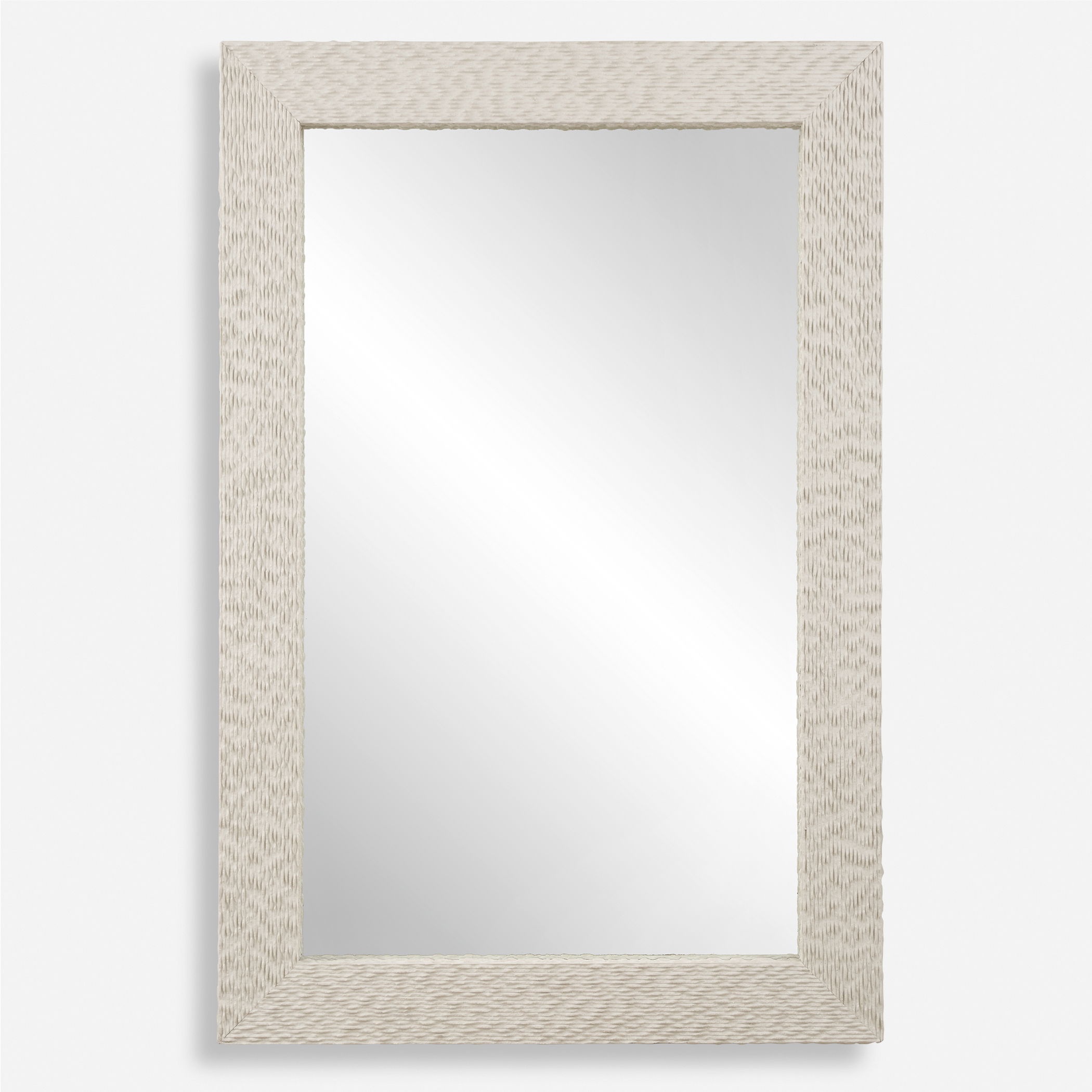 Everett Ivory Stone Mirror, by Uttermost, 39.62" width x 59.62" height x 2" depth View 1