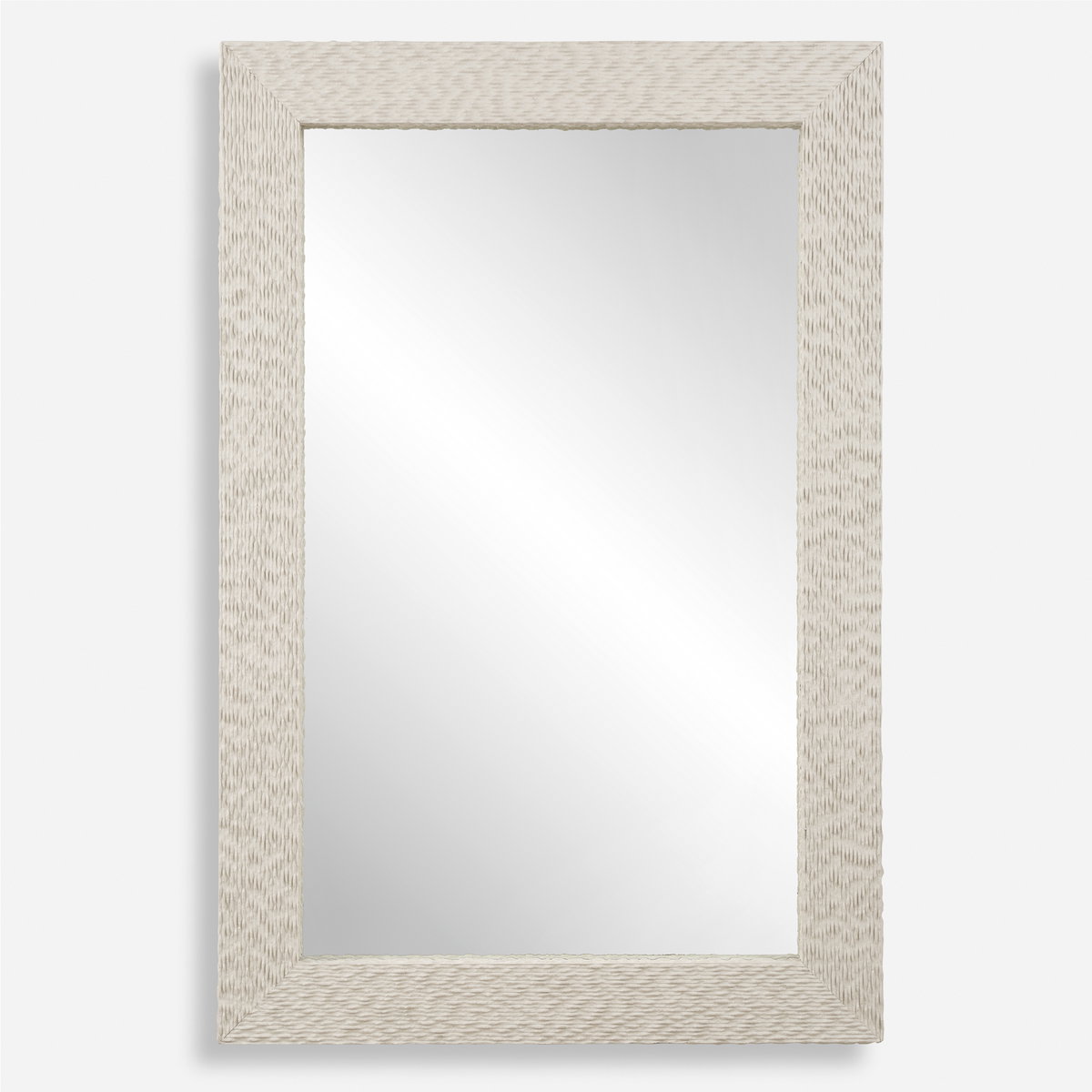 Everett Ivory Stone Mirror, by Uttermost, 39.62" width x 59.62" height x 2" depth View 1