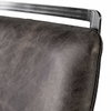 Kavalan Low Back 33.5in Seat Counter Stool | Ebony Leather with Metal, Counter & Bar Stool by Mercana, 17.7" length x 20.9" width x 33.5" height thumbnail 8