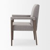 Palisades Curved Back Dining Side Chair | Grey Fabric with Brown Wood, Dining Chair by Mercana, 23.75" length x 28" width x 36" height thumbnail 7