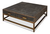 Gideon Shagreen Sq.Coffee Table Ant.Grey, by Sarreid, 4' length x 4' width x 1'5" height thumbnail 7