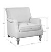 Armstead Antique White Armchair, Accent Chair by Uttermost, 31.5" width x 33.5" height x 36.25" depth thumbnail 3