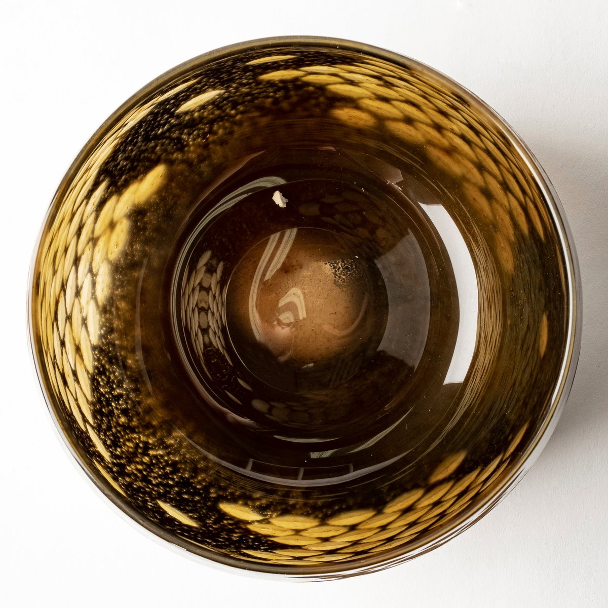 Mojave Small Black and Gold Detail Glass Vase, by Mercana, 7.87" length x 7.87" width x 6.3" height View 6