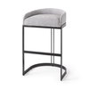 Hollyfield Low Back 32.7in Seat Counter Stool | II Gray Fabric with Bar, Counter & Bar Stool by Mercana, 20.5" length x 19.7" width x 32.7" height thumbnail 1