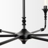 Gabriel Large Matte Black Chandelier, by Mercana, 47.25" length x 47.25" width x 59.05" height thumbnail 7