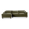 Hutton Left Sectional Olive, Sectional Sofa by Moe's Home, 100" width x 36.2" height x 29.8" depth thumbnail 1