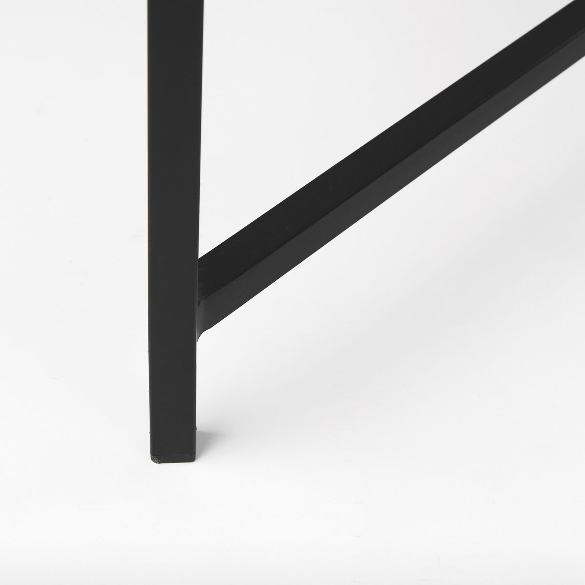 Lucas 30x30 White Marble Top Black Metal Base Coffee Table, by Mercana, 30" length x 30" width x 17" height View 11
