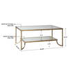 Katina Gold Leaf Coffee Table, by Uttermost, 46.62" width x 20.75" height x 28.37" depth thumbnail 3