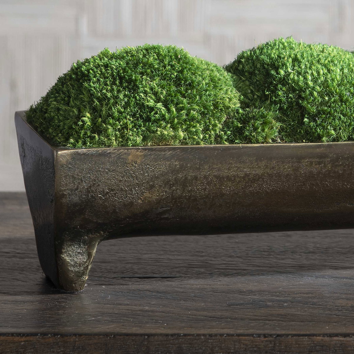 Canal Moss Small Centerpiece, Decorative by Uttermost, 17" width x 5" height x 3" depth View 3