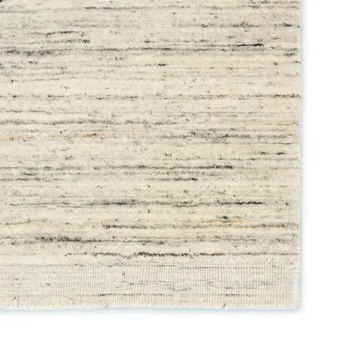 Tallwood Handmade Solid Cream/ Light Blue Area Rug (10