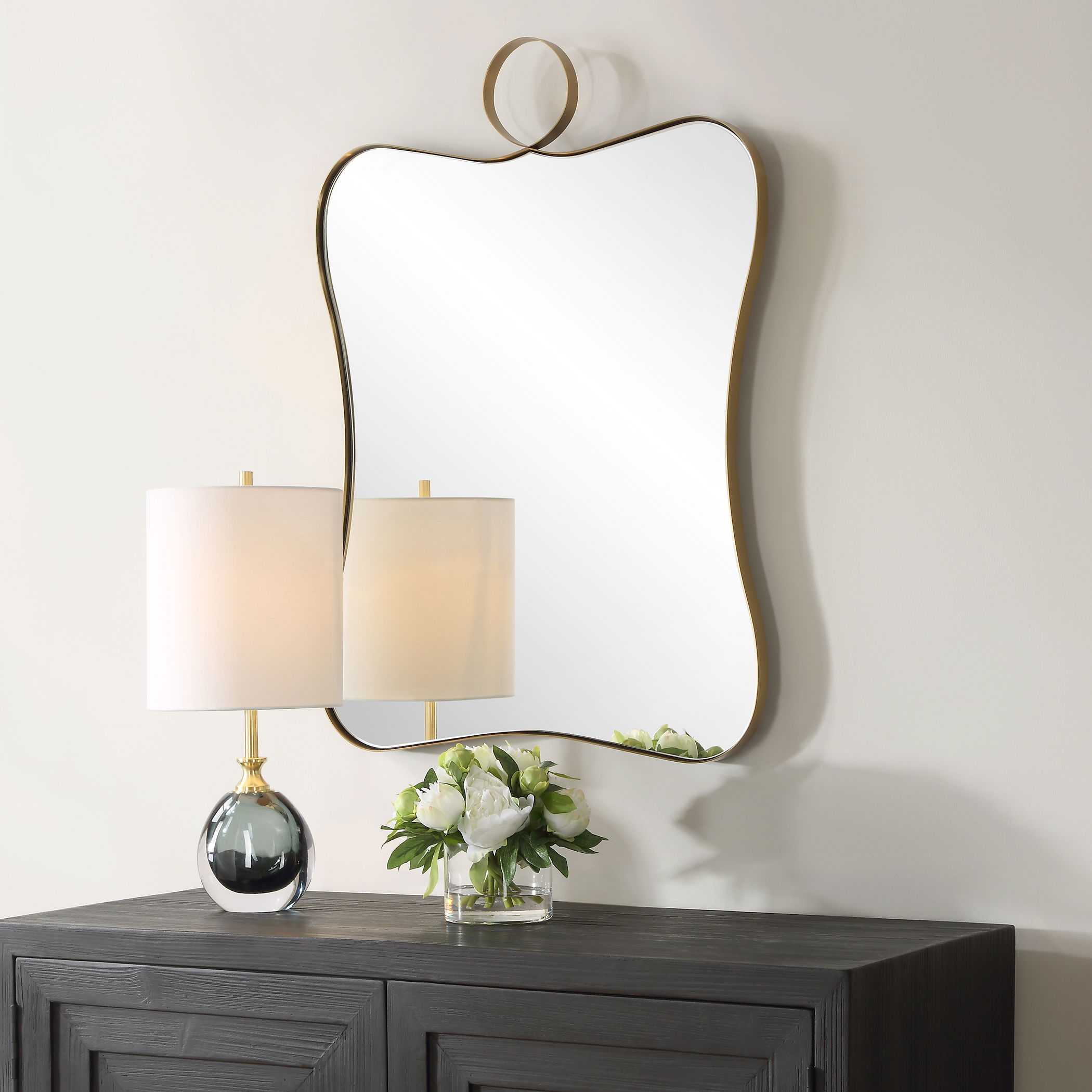 Talia Brass Vanity Mirror large image 