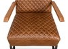 Beverly Hills Chair  Cuba Brown Leather, by Sarreid, 2'9" length x 2'4" width x 2'9" height thumbnail 5