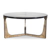 Bohdi Outdoor Brass Coffee Table, Furniture by Uttermost, 32" width x 16" height x 32" depth thumbnail 1