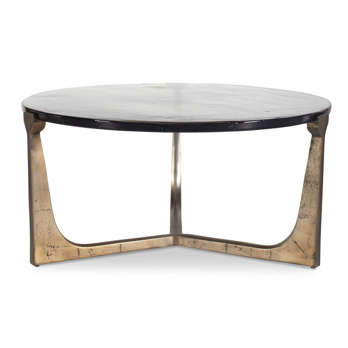 Bohdi Outdoor Brass Coffee Table, Outdoor Table by Uttermost, 2'8" width x 1'4" height x 2'8" depth View 1