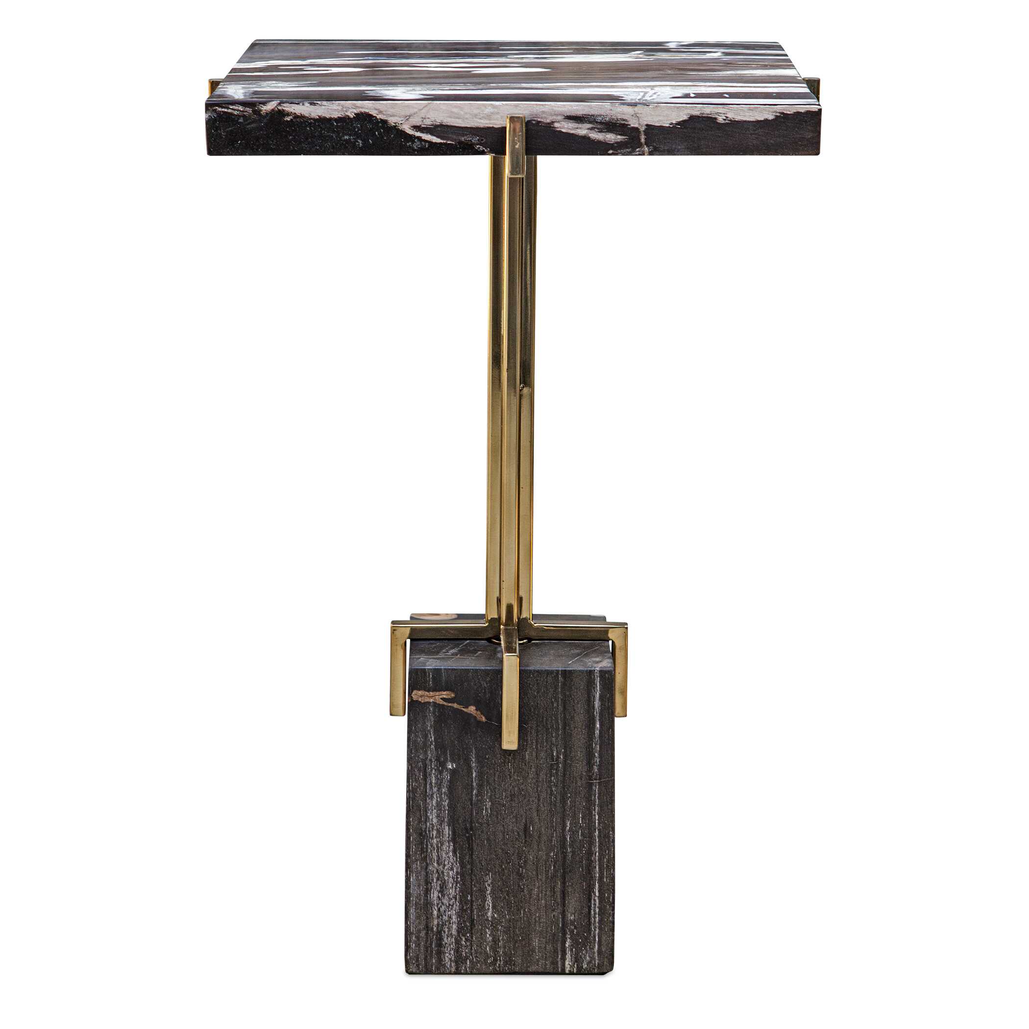 Rowman Petrified Wood Accent Table large image 