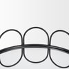 Lenore Round Metal/Mirror Tray Black (Set of 2), Decorative Object by Mercana, 18.9" length x 18.9" width x 4.33" height thumbnail 5