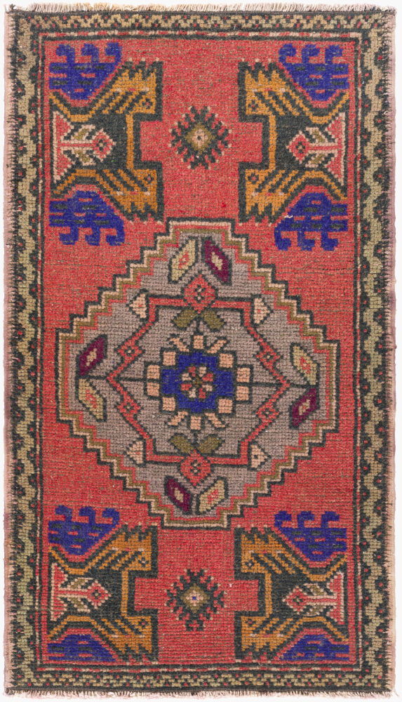 Antique One of a Kind Handmade Rug, by Surya, 3' length x 1'8" width