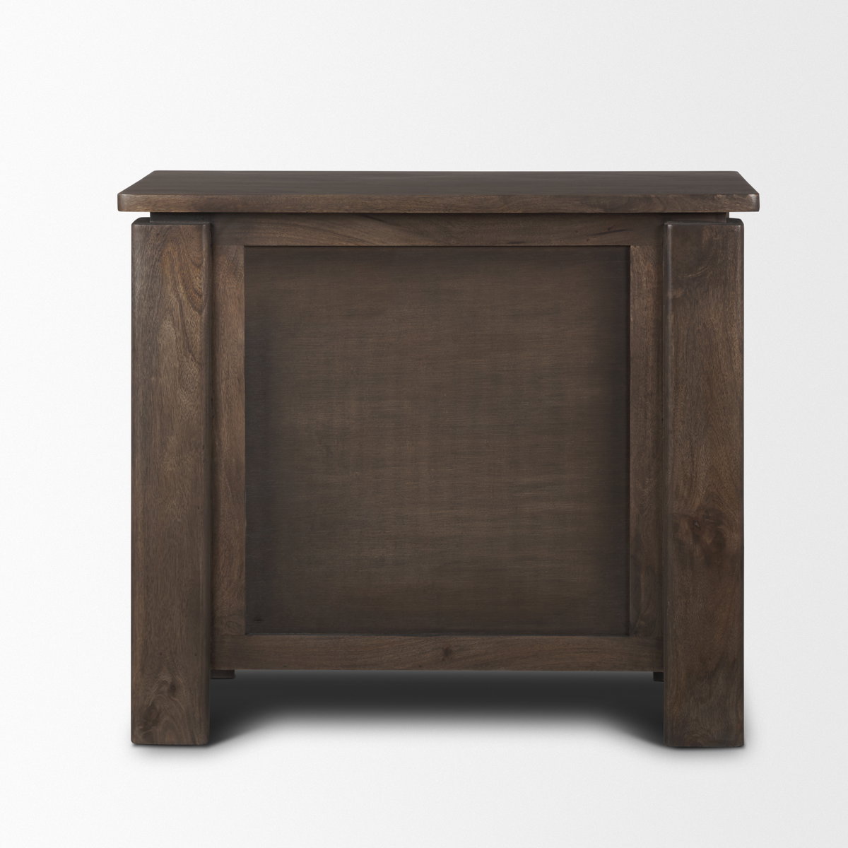 Wallen Solid Dark Brown Wood 3 Drawer Accent Cabinet, Cabinets & Chest by Mercana, 36" length x 18" width x 31" height View 5