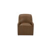 Maisie Rolling Dining Chair Tan Leather, by Moe's Home, 26" width x 32.25" height x 26.5" depth thumbnail 1