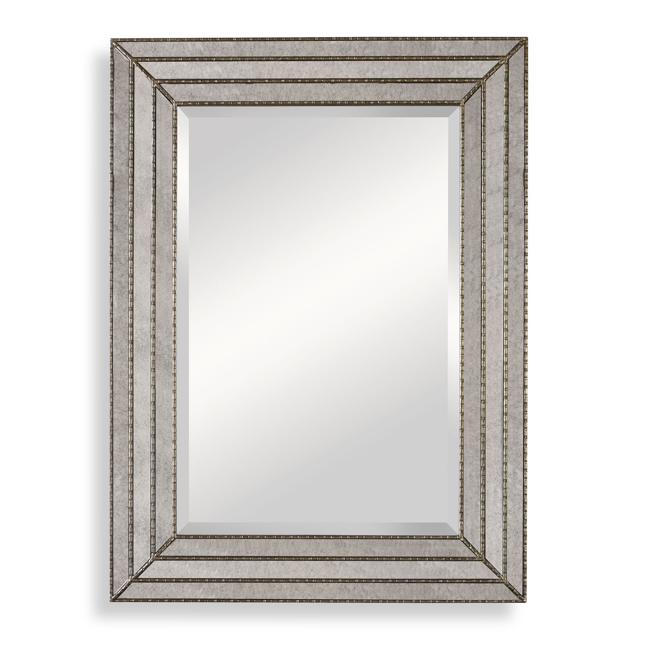 Seymour Antique Silver Mirror large image 