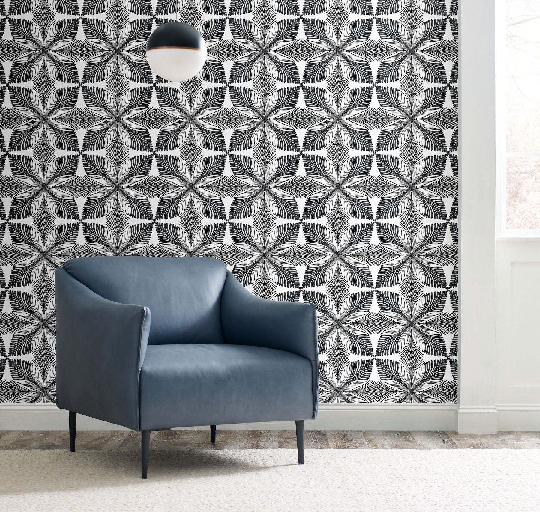 Roulettes Cream & Black Wallpaper large image 