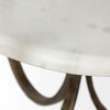 Reinhardt II 20' Round Glass Top Metal and Marble Detail End/Side Table thumbnail 4
