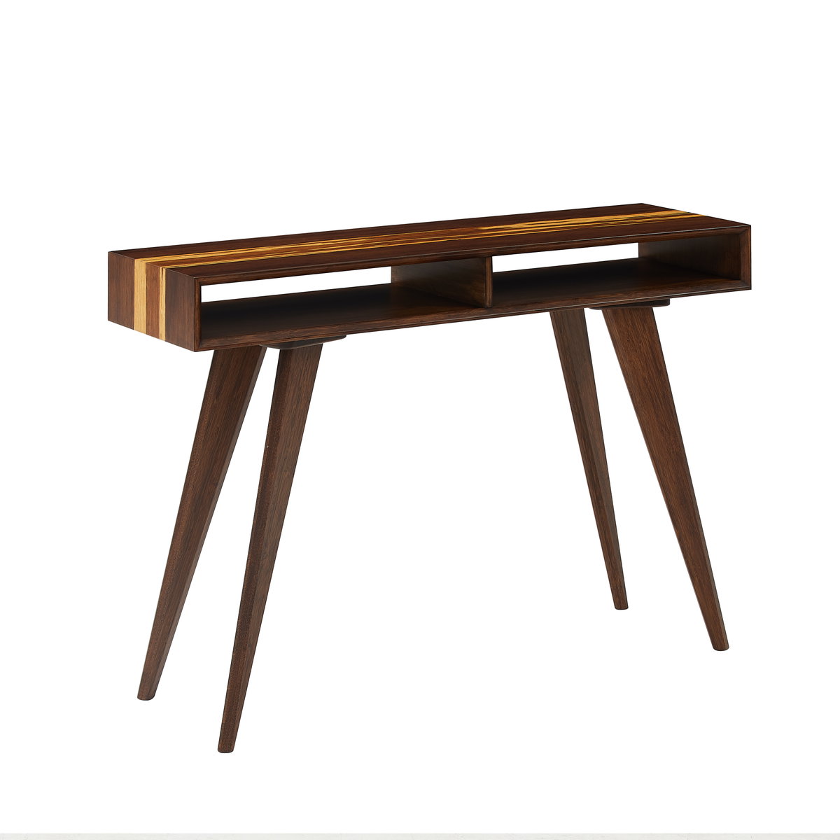 Azara Tiger Console Table, Sable, Living Room by Greenington, 14" length x 46" width x 32.5" height View 1