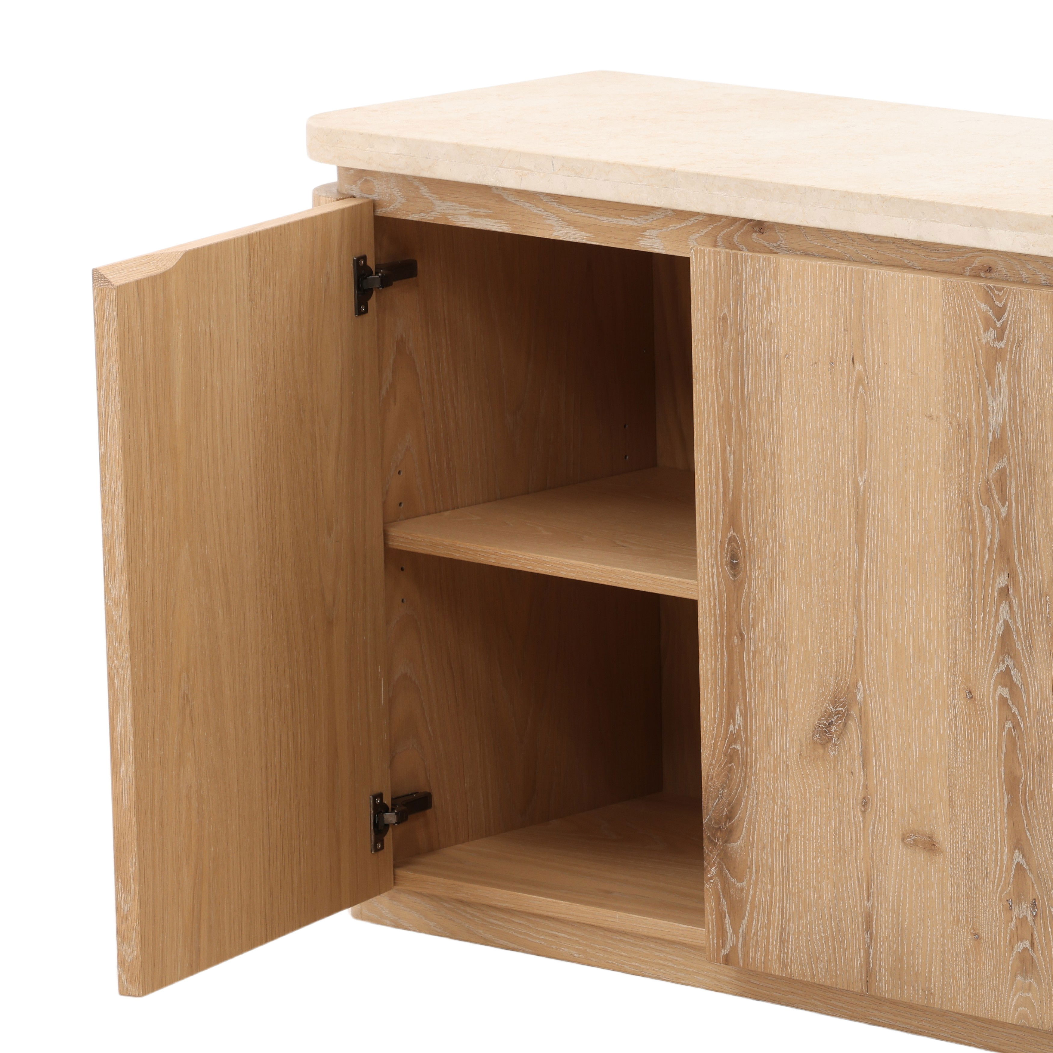 Canyon Sideboard Natural, Sideboards & Buffet by Dovetail, 79.5" width x 31.5" height x 18" depth View 7