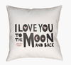 Love To Moon Accent Pillow, Decorative Pillow by Surya, 18" length x 18" width thumbnail