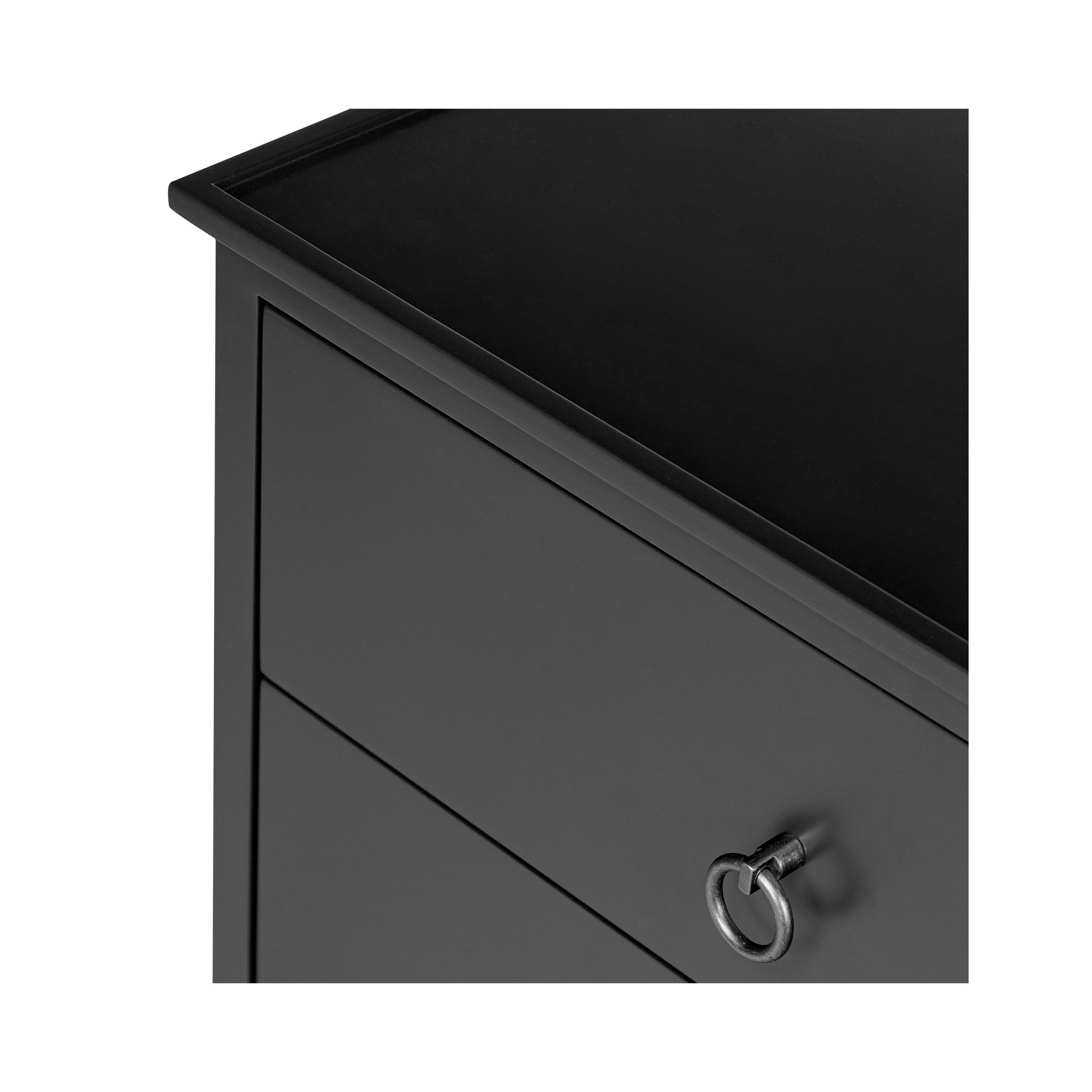Reagan Nightstand Black, by Moe's Home, 25" width x 24.25" height x 18.5" depth View 9