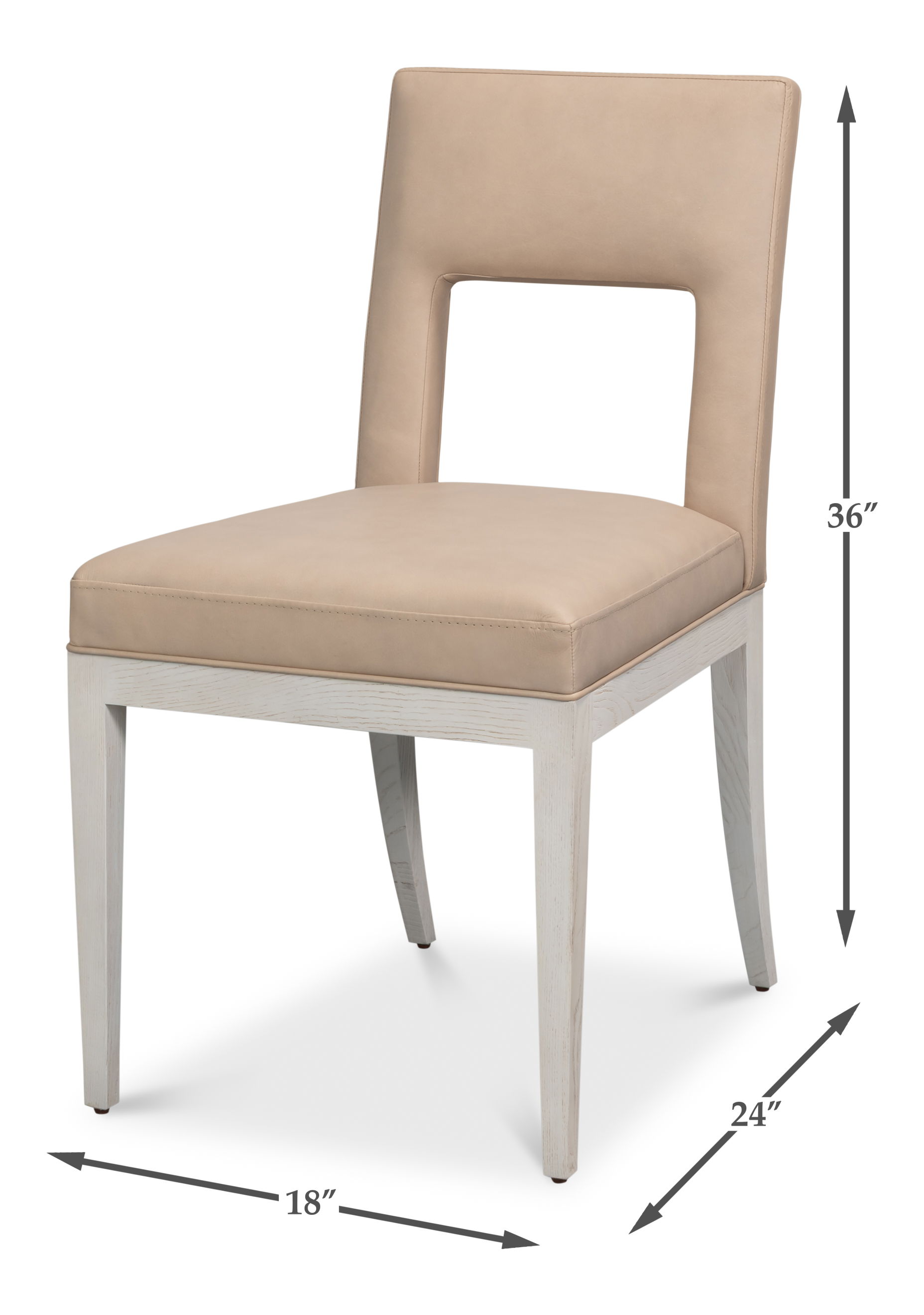 Solace Chair, Dining Chair by Sarreid, 18" length x 24" width x 36" height View 13