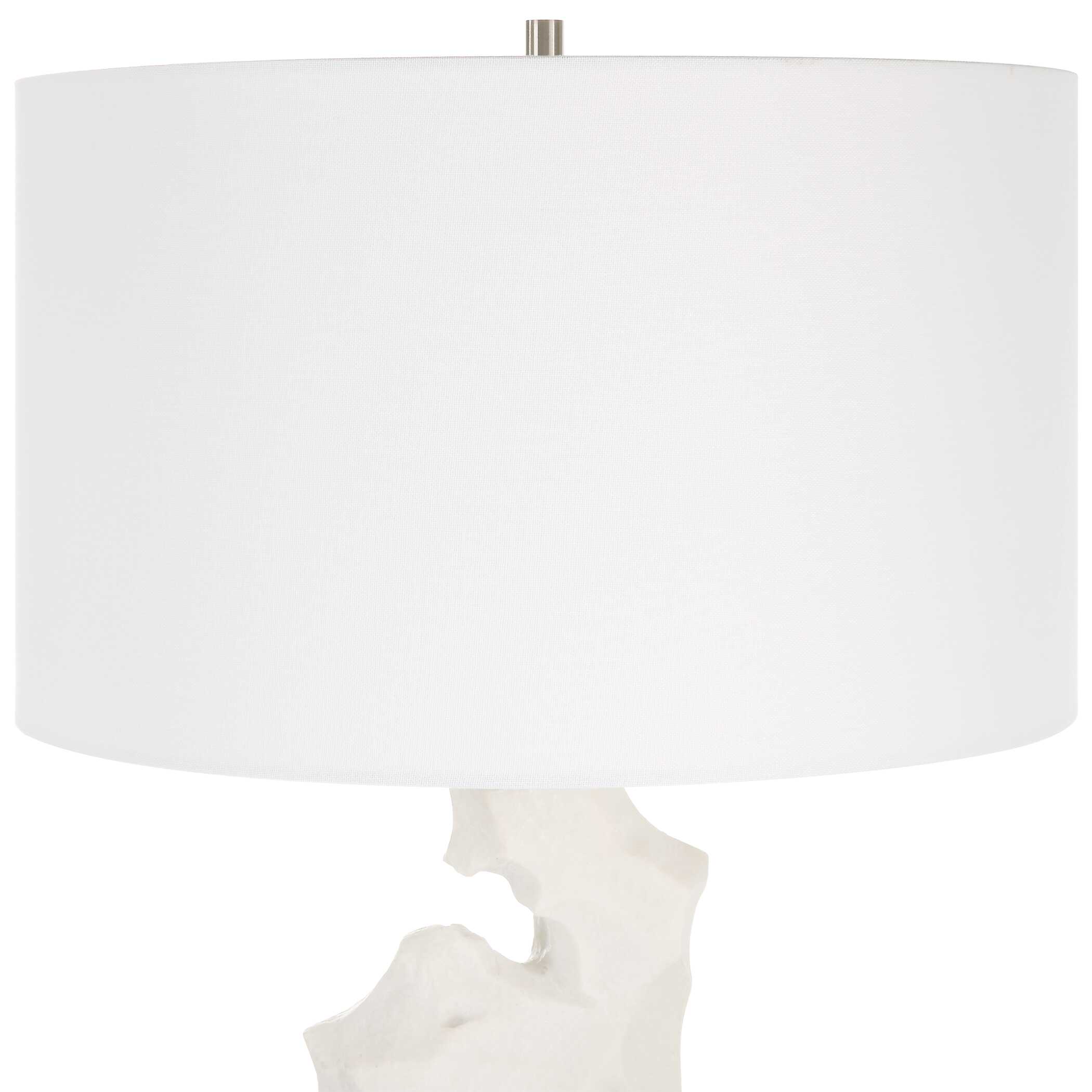 Remnant White Marble Table Lamp, by Uttermost, 17" width x 32" height x 17" depth View 7