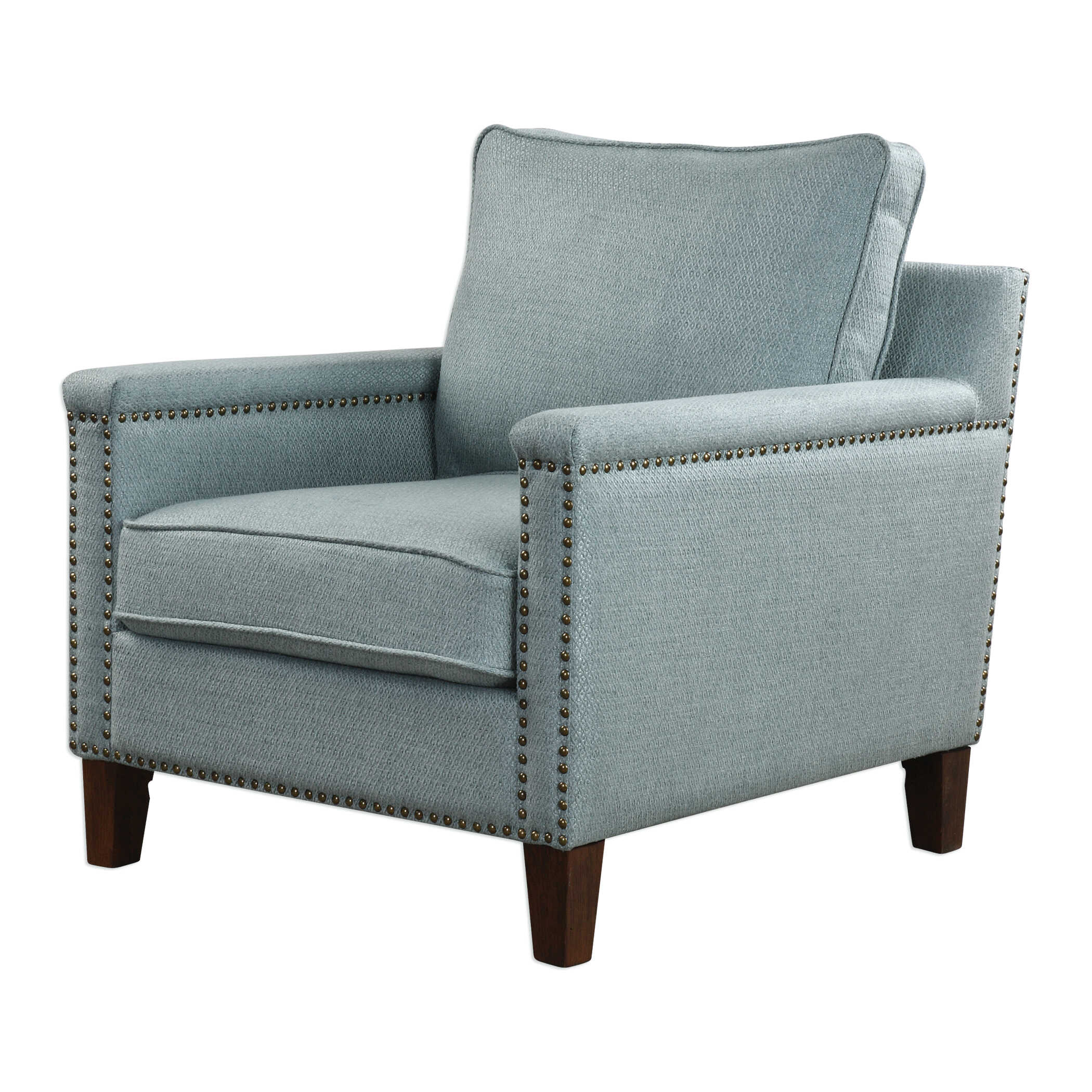 Charlotta Sea Mist Accent Chair, Furniture by Uttermost, 31" width x 34" height x 36" depth View 4