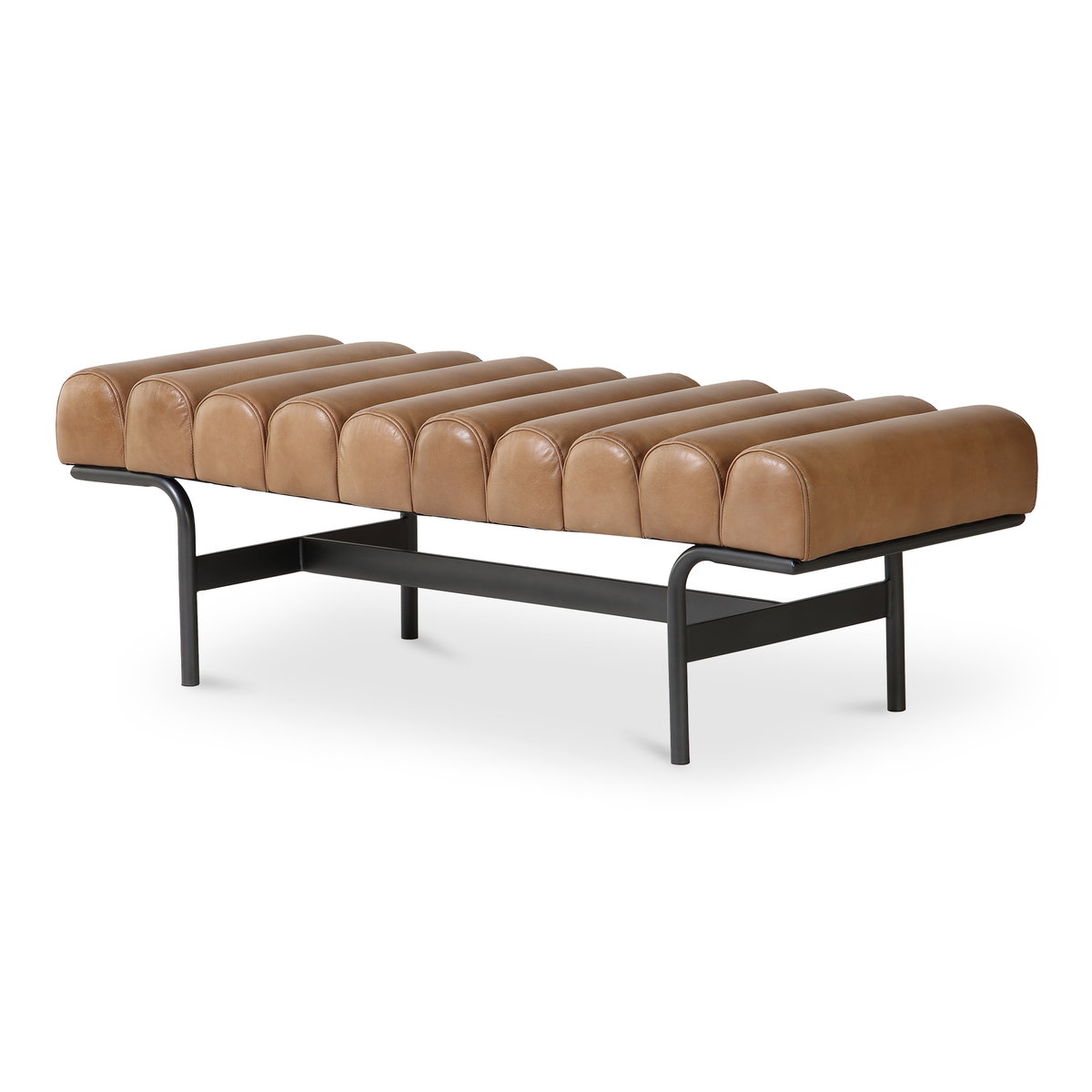 Harrison Bench Tan, Benche by Moe's Home, 54.75" width x 17.25" height x 20" depth View 2
