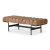 Harrison Bench Tan, Benche by Moe's Home, 54.75" width x 17.25" height x 20" depth thumbnail 2