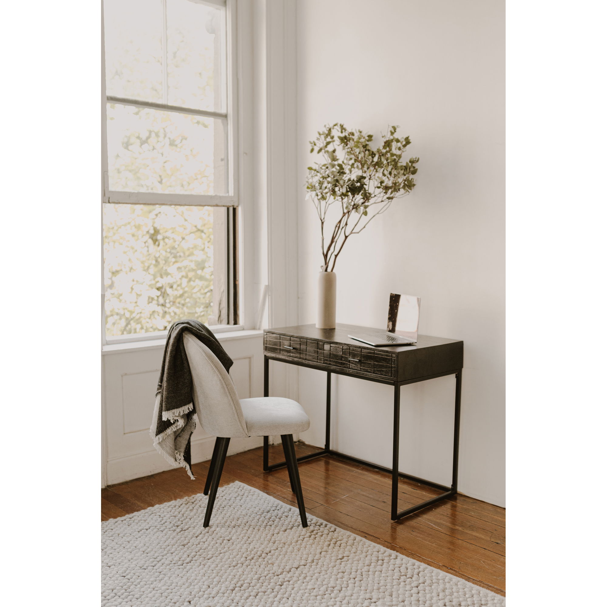 Atelier Desk Black, by Moe's Home, 35.5" width x 30" height x 20" depth View 8
