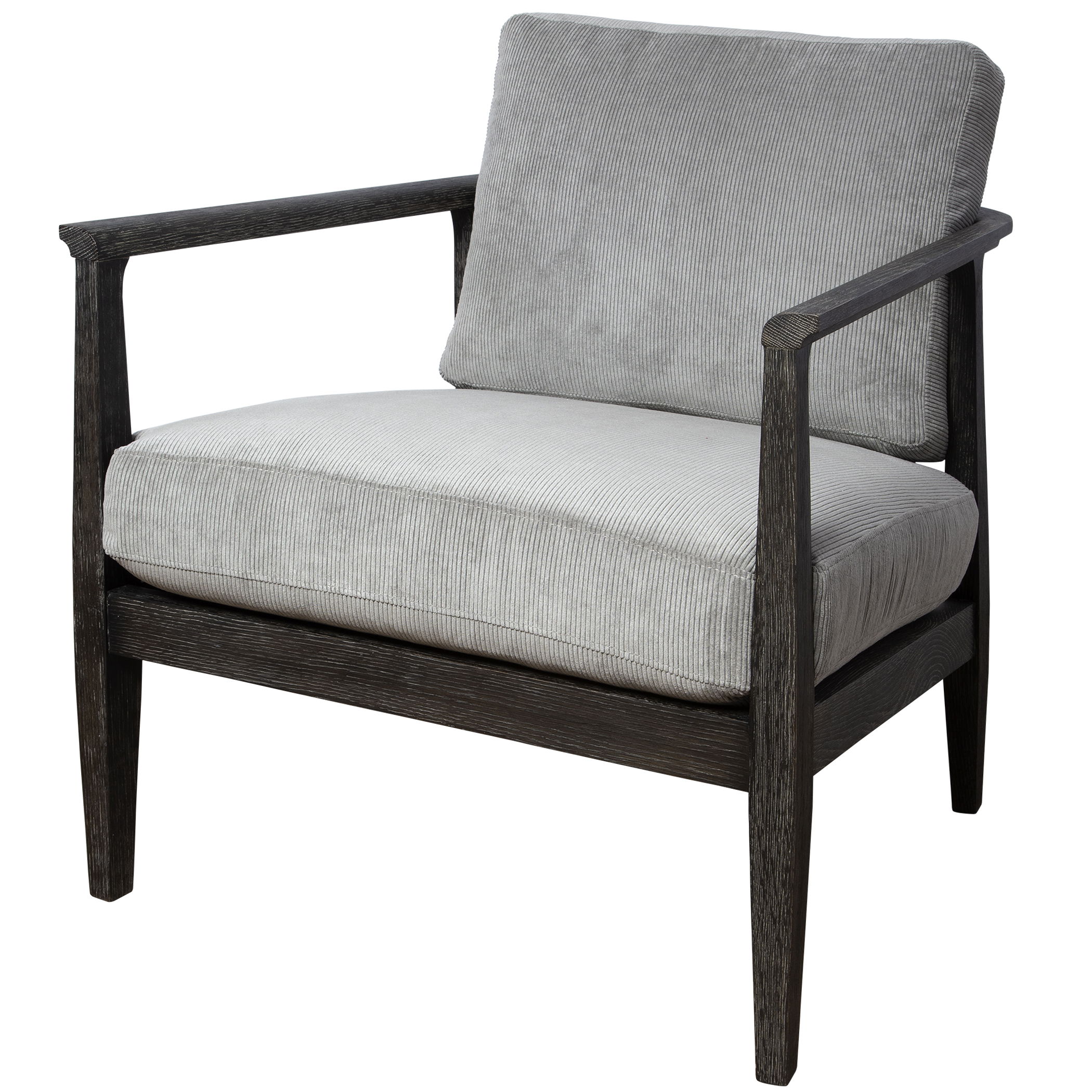 Brunei Modern Gray Accent Chair large image 