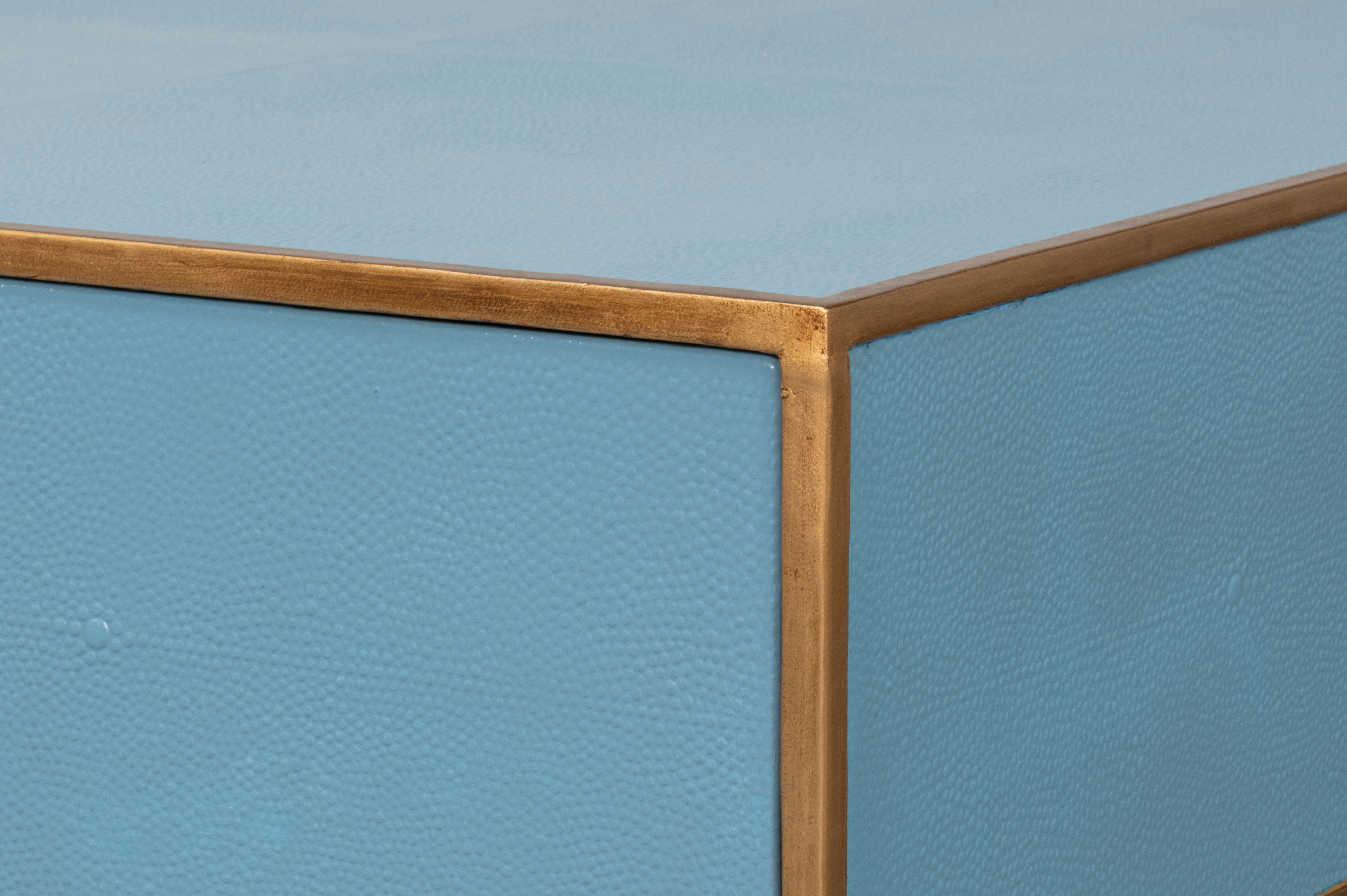 Gideon Shagreen Sq.Coffee Table  Blue large image 