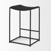 Taniel Backless 26in Seat Counter Stool | Black Wood with Black Metal, Counter & Bar Stool by Mercana, 18" length x 16" width x 27.25" height thumbnail 9