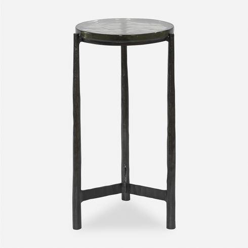 Eternity Iron & Glass Accent Table