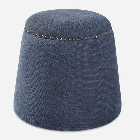 Gumdrop Denim Ottoman