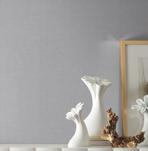 Gesso Weave Silver Wallpaper