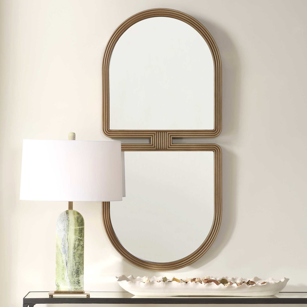 Jacques Art Deco Gold Mirror, by Uttermost, 22" width x 47.5" height x 1.5" depth View 2
