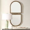 Jacques Art Deco Gold Mirror, by Uttermost, 22" width x 47.5" height x 1.5" depth thumbnail 2