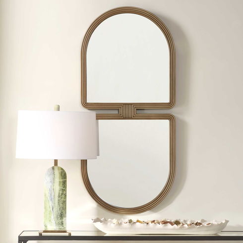 Jacques Art Deco Gold Mirror