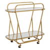 Swain Brass Serving Cart, Bar Carts & Cabinet by Uttermost, 35.75" width x 35.75" height x 16.5" depth thumbnail 5